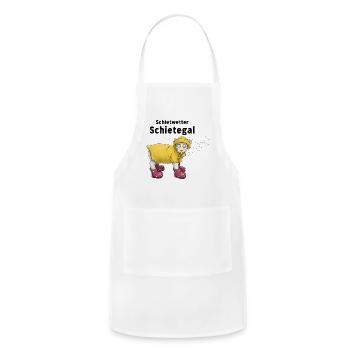 Schietwetter Schietegal Lamb Rainy Weather - Adjustable Apron - white - Front - Julia (174cm)