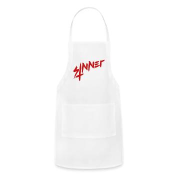 Sinner Upside Down - Adjustable Apron - white - Front - Julia (174cm)