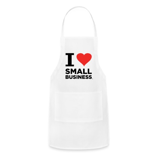 I Heart Small Business (Black & Red) - Adjustable Apron