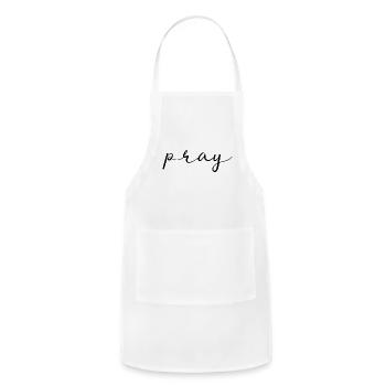 pray - Adjustable Apron - white - Front - Julia (174cm)