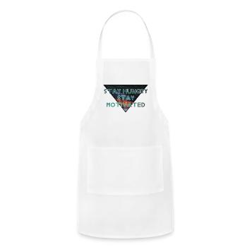 Stay hungry stay motivated - Adjustable Apron - white - Front - Julia (174cm)