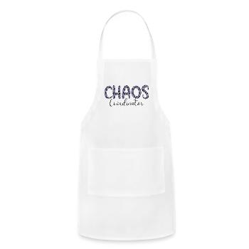Chaos Coordinator Pink - Adjustable Apron - white - Front - Julia (174cm)