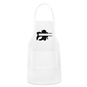 Logo boots store - Adjustable Apron - white - Front - Julia (174cm)