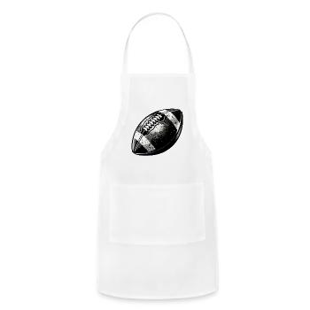 Monochrome Striped Football Pop - Adjustable Apron - white - Front - Julia (174cm)