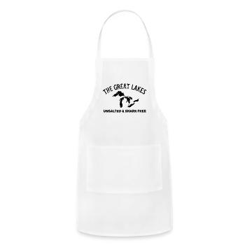 The Great Lakes Unsalted Shark Free Michigan Vinta - Adjustable Apron - white - Front - Julia (174cm)