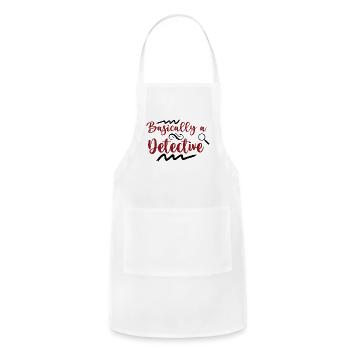 Basically a Detective - Adjustable Apron - white - Front - Julia (174cm)