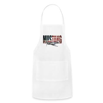 P-51 Mustang Airplane - Adjustable Apron - white - Front - Julia (174cm)
