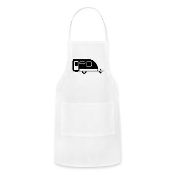 Camper Trailer Symbol Logo - Adjustable Apron - white - Front - Julia (174cm)