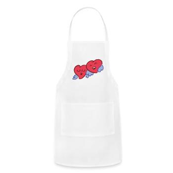 Heart to heart - Adjustable Apron - white - Front - Julia (174cm)