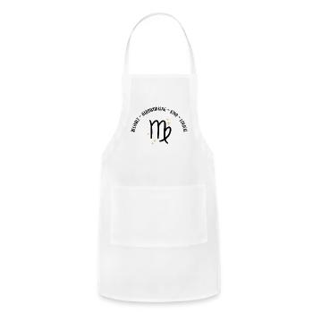 Virgo Zodiac Sign Design: Reliable, Hardworking - Adjustable Apron - white - Front - Julia (174cm)