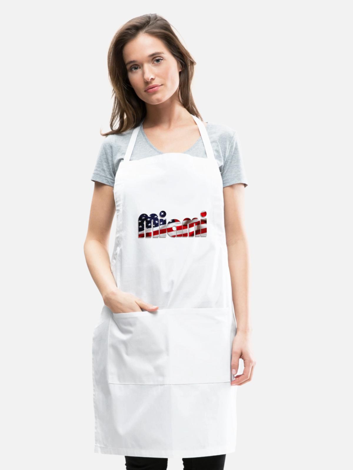 Miami - Adjustable Apron - white - Front - Julia (174cm)