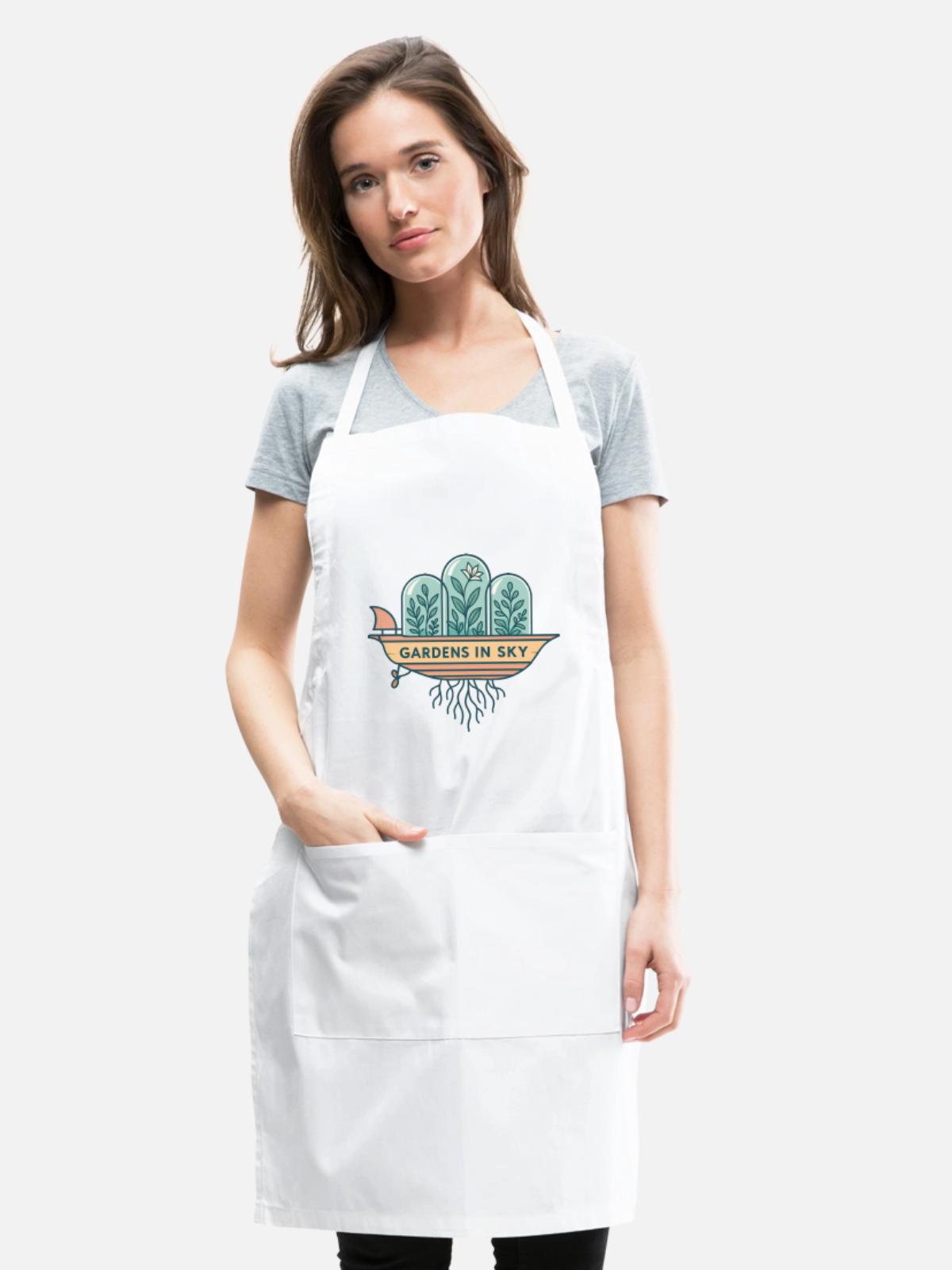 Gardens in Sky Terrarium Boat - Adjustable Apron - white - Front - Julia (174cm)