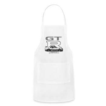 GT-R Silhouette Never Sleeps - Adjustable Apron - white - Front - Julia (174cm)