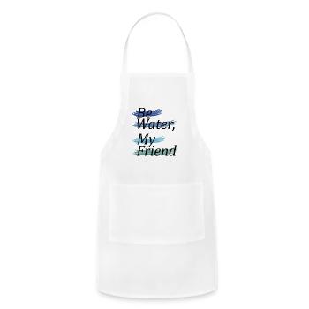 Water Flow Quote Typography - Adjustable Apron - white - Front - Julia (174cm)