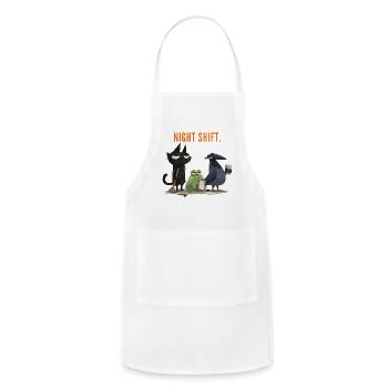 Night Shift Animal Crew - Adjustable Apron - white - Front - Julia (174cm)
