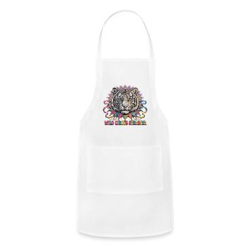 Split Tiger Mandala Circus - Adjustable Apron - white - Front - Julia (174cm)