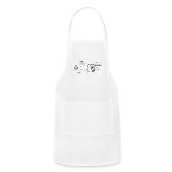 Anatomy of a vortex marble as schematic - Adjustable Apron - white - Front - Julia (174cm)
