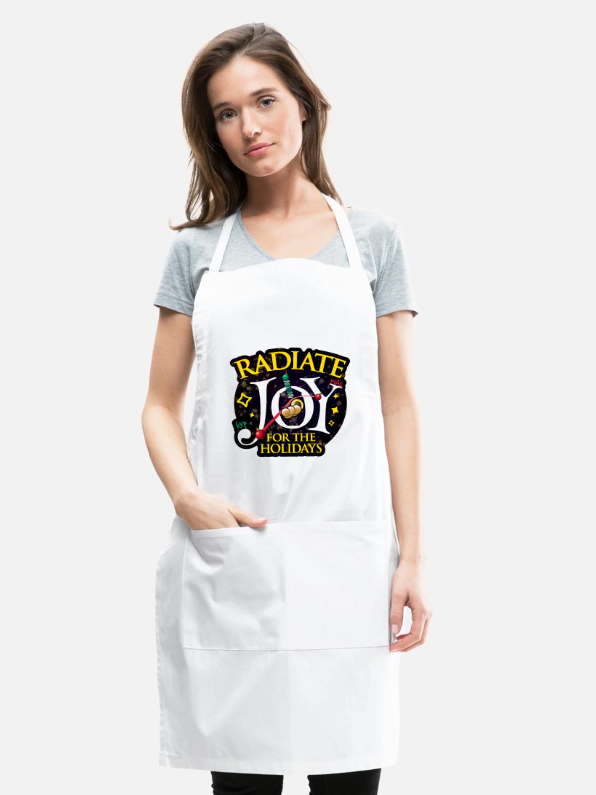Radiate Joy - Adjustable Apron - white - Front - Julia (174cm)