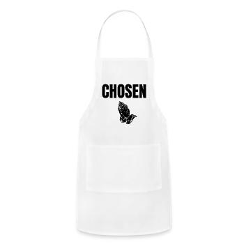 Chosen Vintage Faith Praying Hands Graphic Tee - Adjustable Apron - white - Front - Julia (174cm)