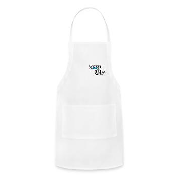 Keep Calm - Adjustable Apron - white - Front - Julia (174cm)