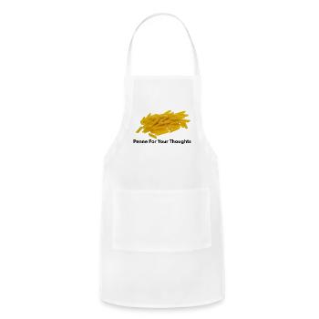Penne for your thoughts - Adjustable Apron - white - Front - Julia (174cm)