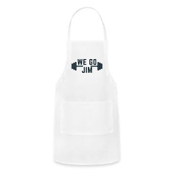 We Go Jim Workout - Adjustable Apron - white - Front - Julia (174cm)