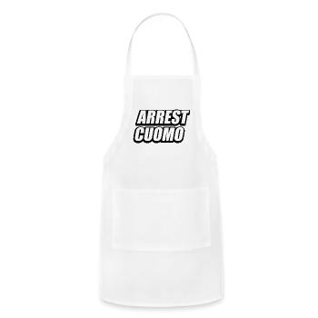 Arrest Cuomo 80s boy - Adjustable Apron - white - Front - Julia (174cm)