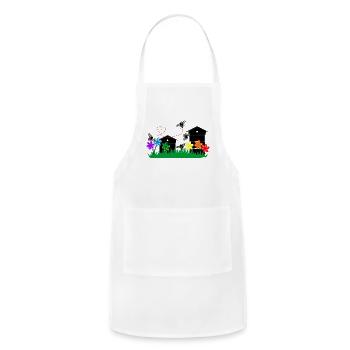 Honey greenhouses or hives with bees - Adjustable Apron - white - Front - Julia (174cm)