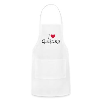 I love Quilting - Adjustable Apron - white - Front - Julia (174cm)