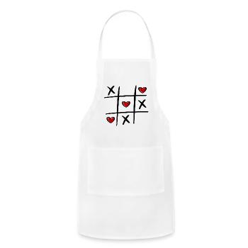 Midnight Hearts Scatter - Adjustable Apron - white - Front - Julia (174cm)