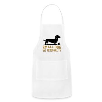Small Dog Big Personality - Adjustable Apron - white - Front - Julia (174cm)