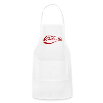 Bondage Gift Choke Me Expression Bdsm Fantasy Kink - Adjustable Apron - white - Front - Julia (174cm)