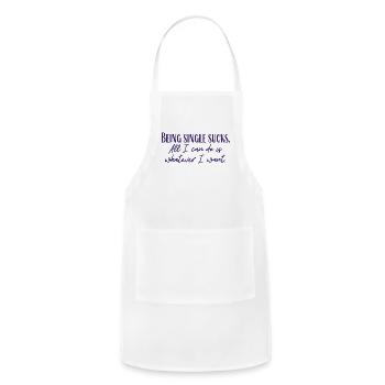Being Single - Adjustable Apron - white - Front - Julia (174cm)