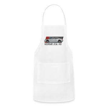 Silver Gray Car - Adjustable Apron - white - Front - Julia (174cm)