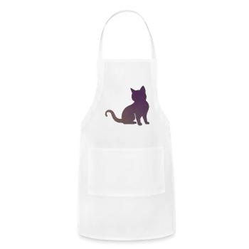 Cut cat - Adjustable Apron - white - Front - Julia (174cm)