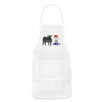 Red White And Beef - Adjustable Apron - white - Front - Julia (174cm)