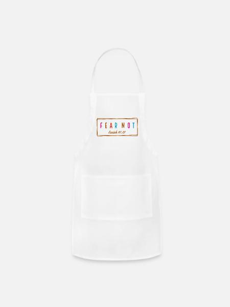 Fear not, Bible verse design - Adjustable Apron - white