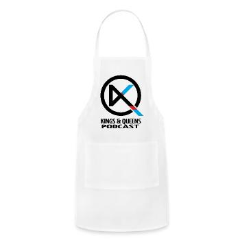Azure Red Diagonal Arcs - Adjustable Apron - white - Front - Julia (174cm)