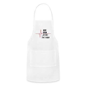 KEEP CALM OK NOT THAT CALM - Adjustable Apron - white - Front - Julia (174cm)