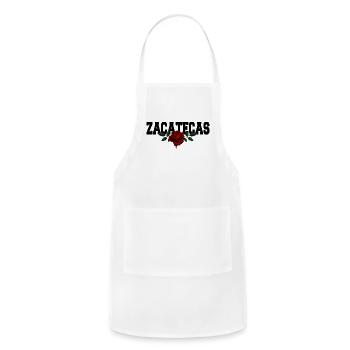 Zacatecas State Mexican Heritage Bleeding Rose - Adjustable Apron - white - Front - Julia (174cm)