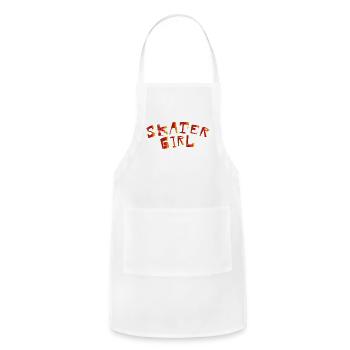 Skater Girl - Adjustable Apron - white - Front - Julia (174cm)
