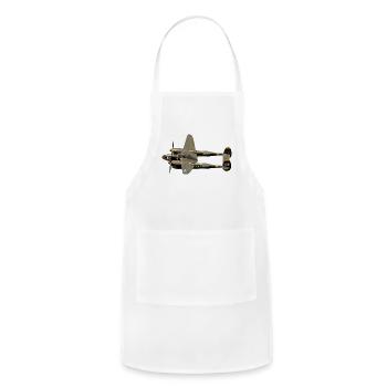 P 38 fighter plane - Adjustable Apron - white - Front - Julia (174cm)