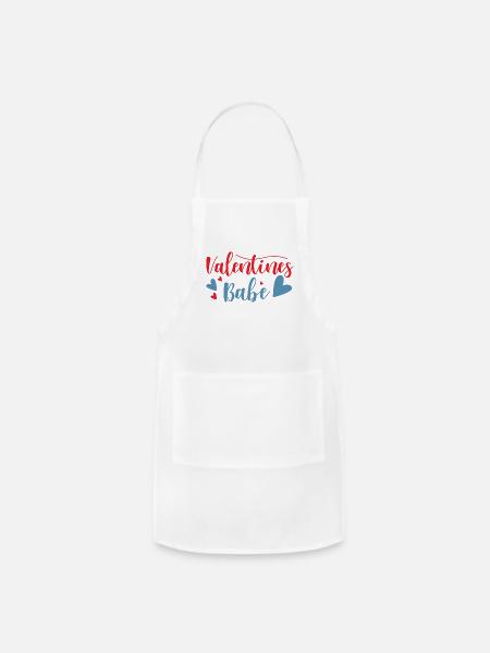 Valentines babe - Adjustable Apron - white