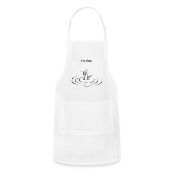 Thumbs Up Ripple Graphic - Adjustable Apron - white - Front - Julia (174cm)