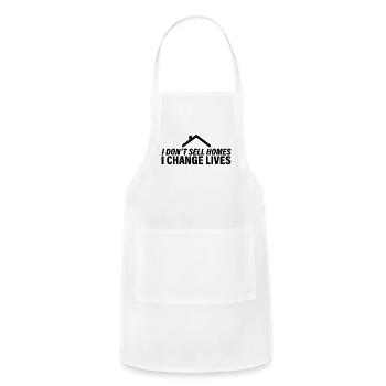 I Don'T Sell Homes I Change - Adjustable Apron - white - Front - Julia (174cm)