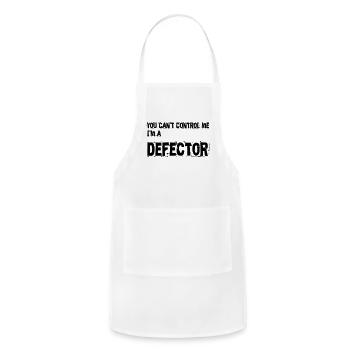 I'm a DEFECTOR - Adjustable Apron - white - Front - Julia (174cm)