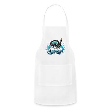 Mallorca Majorca Cala Millor Souvenir - Adjustable Apron - white - Front - Julia (174cm)