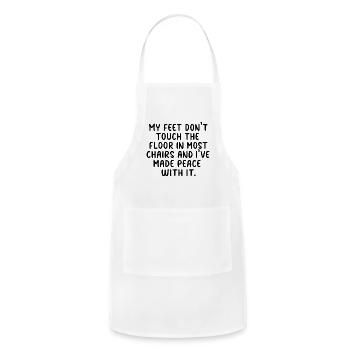 Feet Dont Touch The Floor Quote - Adjustable Apron - white - Front - Julia (174cm)