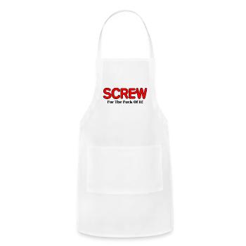 SCREW For The Fuck of It! 2025 Official - Adjustable Apron - white - Front - Julia (174cm)