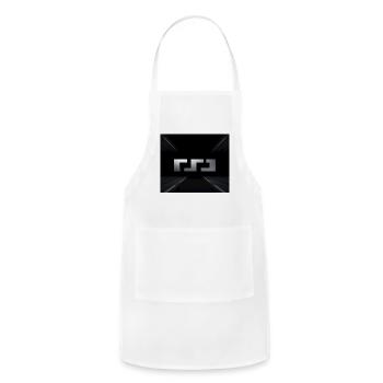Dimensional Glyphs in Metal - Adjustable Apron - white - Front - Julia (174cm)